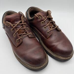 Wolverine Leather Oxford Work Shoes Brown W04818 Men's 9.5 EW Soft Toe